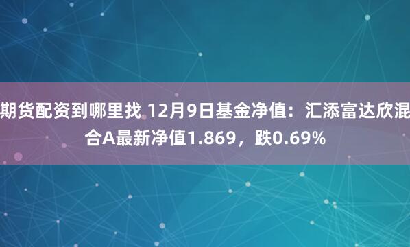 期货配资到哪里找 12月9日基金净值：汇添富达欣混合A最新净值1.869，跌0.69%