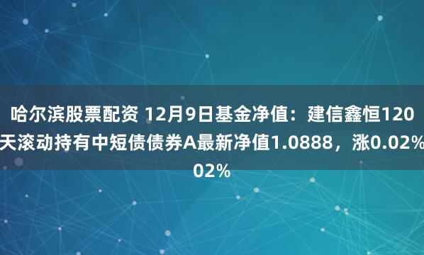 哈尔滨股票配资 12月9日基金净值：建信鑫恒120天滚动持有中短债债券A最新净值1.0888，涨0.02%