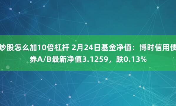 炒股怎么加10倍杠杆 2月24日基金净值：博时信用债券A/B最新净值3.1259，跌0.13%