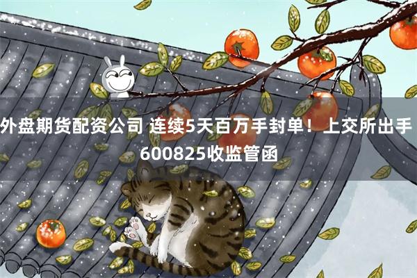 外盘期货配资公司 连续5天百万手封单！上交所出手 600825收监管函